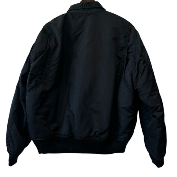 VTG Tomcat USA Military Flight Bomber Black Patches Jacket Punk Gorpcore Sz M - Picture 12 of 16